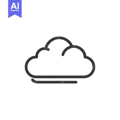 Aset premium populer: Minimalist Cloud Icon with Wind Lines, Weather Symbol, Outline Style