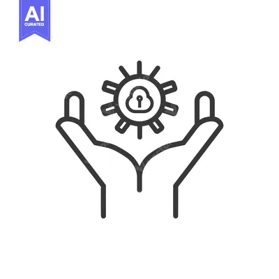 Aset desain premium: Cloud Security Protected by Two Hands