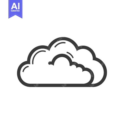 Aset desain premium: A stylized illustration depicts a fluffy cloud in the atmosphere