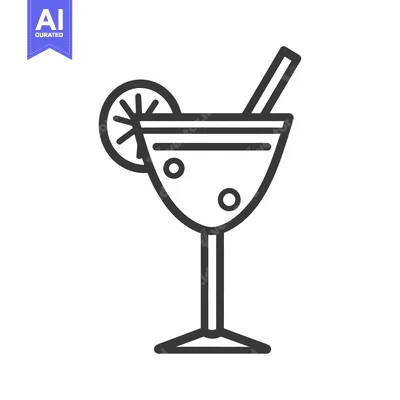 Aset premium populer: Vector Illustration of a Cocktail with Lemon and Drinking Straw