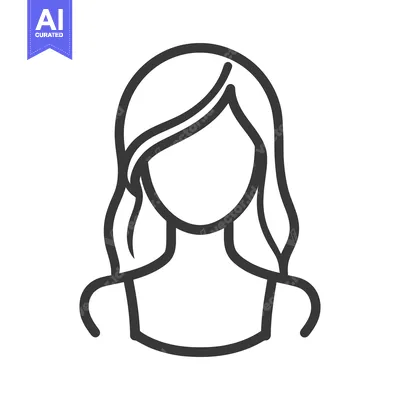 Popular premium asset: A faceless outlined illustration of a woman with flowing hair