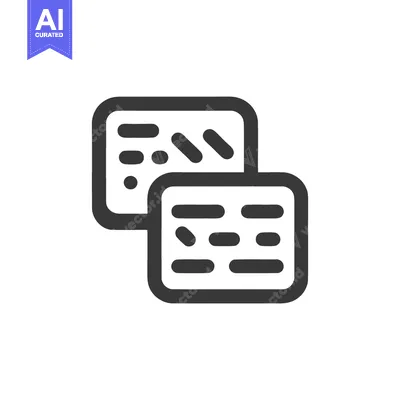 Aset premium populer: Overlapping Data Tables Icon: Structured Information and Analysis Symb