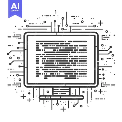 Popular premium asset: A stylized computer monitor showing lines of computer code