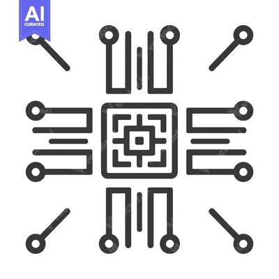 Aset premium populer: An abstract graphic representation of a central processing unit