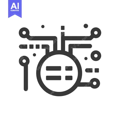 Aset premium populer: Simple schematic illustration showing electrical connections and circu