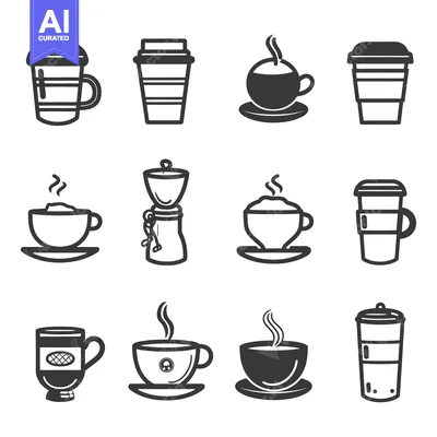 Popular premium asset: Vector illustrations depicting different types of coffee beverages and