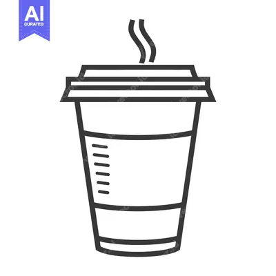 Aset premium populer: A steamy beverage cup with a lid and measurement indicators