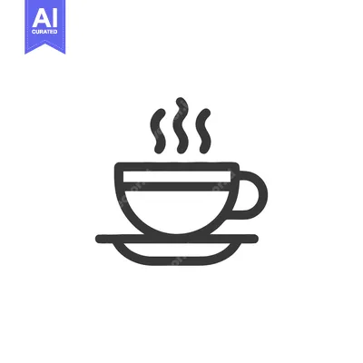 Popular premium asset: Minimalist Coffee Cup Icon with Steaming Aroma on White Background