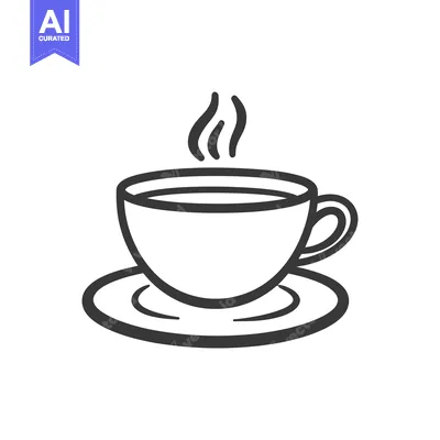Aset premium populer: A steaming cup of beverage sitting on its saucer white background