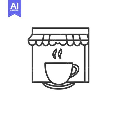 Popular premium asset: A steaming coffee cup displayed in a storefront illustration