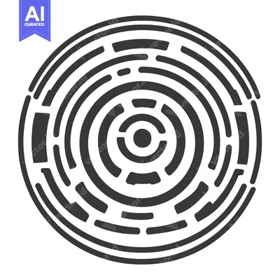 Popular premium asset: Concentric circular maze comprised of pathways and a central point