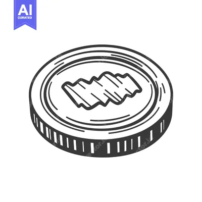 Popular premium asset: A graphic depiction of a round coin with patterned design