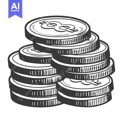 Premium design asset: Piles of currency tokens representing monetary financial wealth and va