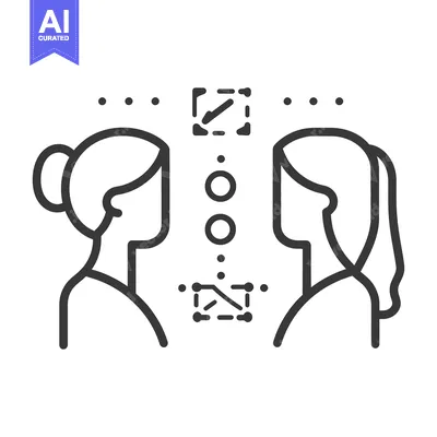 Two women communicating with abstract visual symbols between them
