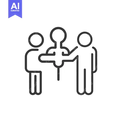 Aset premium populer: Two individuals are supporting one person in a collaborative arrangeme