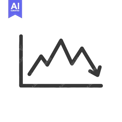 Aset premium populer: Hand-Drawn Graph Showing Downward Trend, Business Decline, Economic Re