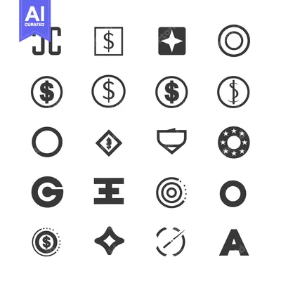 Aset premium populer: Collection of 20 Diverse Geometric Shapes and Symbols