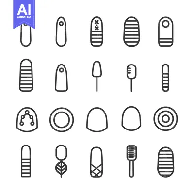 Popular premium asset: Collection of 20 Diverse Line Drawings of Geometric Shapes