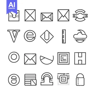 Aset desain premium: Collection of 20 Linear Icons for Web and Mobile