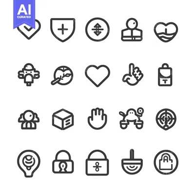 Popular premium asset: Collection of 20 Line Icons on White Background