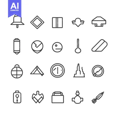 Premium design asset: Collection of 20 Simple Line Icons for Various Concepts