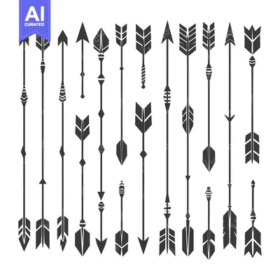 Download Collection of 20 Unique Black and White Arrow Designs Vector Graphic