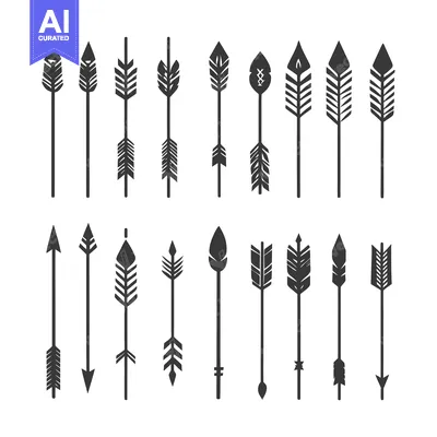 Download Collection of 20 Unique Black Arrow Designs Vector Graphic