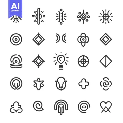 Popular premium asset: Collection of 24 Unique Line Art Designs