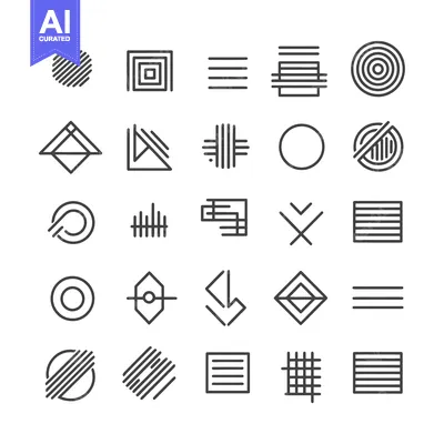 Popular premium asset: Collection of 25 Geometric Shapes and Lines