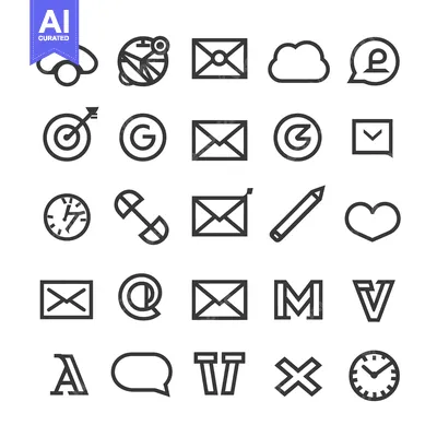 Popular premium asset: Collection of 25 Line Icons Representing Various Concepts