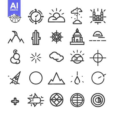Popular premium asset: Collection of 28 Line Icons Depicting Various Concepts