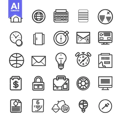 Popular premium asset: Collection of 28 Line Icons Representing Various Concepts and Objects