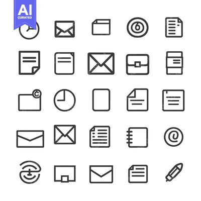 Popular premium asset: Collection of 28 Outline Icons for Email, Time, and Documents