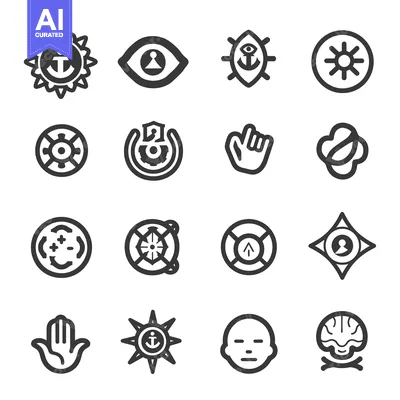 Popular premium asset: Collection of Abstract and Geometric Symbols with Anchor, Eye, and Han