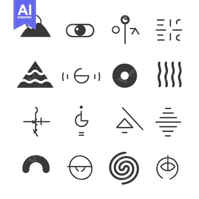 Aset premium populer: Collection of Abstract Geometric Shapes and Symbols