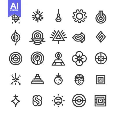Popular premium asset: Collection of Abstract Geometric Shapes and Symbols