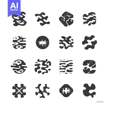 Premium design asset: Collection of Abstract Shapes with Irregular and Geometric Patterns