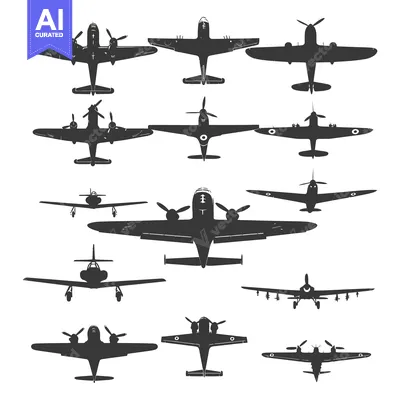 Aset premium populer: Collection of Airplane Silhouettes Viewed from Below
