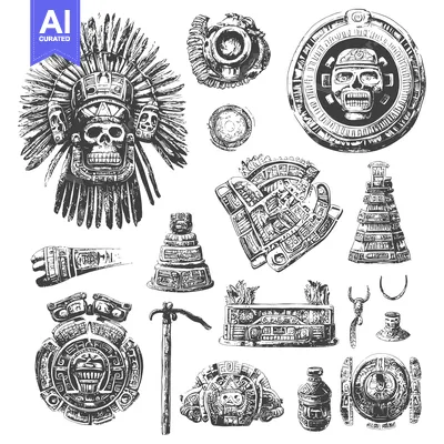 Popular premium asset: Collection of Ancient Mayan and Aztec Artifacts and Symbols