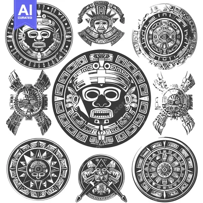 Aset premium populer: Collection of Ancient Mesoamerican Masks and Symbols