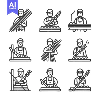 Popular premium asset: Artisan Craftsmanship - A Collection of Worker Icons in Action.