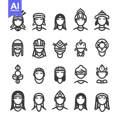 Popular premium asset: Collection of Black and White Line Art Illustrations of People Wearing
