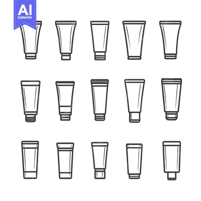 Popular premium asset: Collection of Black and White Tube Container Icons