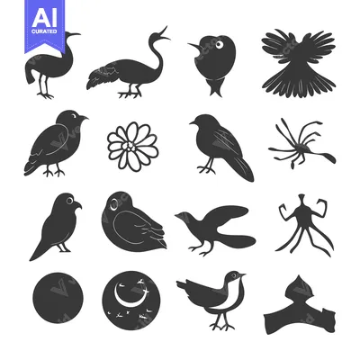Popular premium asset: Collection of Black Bird Silhouettes with Various Shapes and Poses