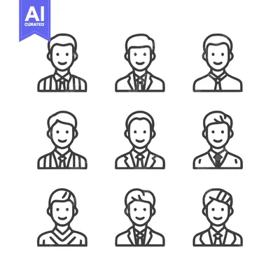 Aset premium populer: Nine Business Professionals - A Diverse Collection of Portraits.