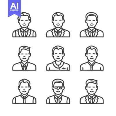 Aset desain premium: Diverse Business Professionals - A Collection of Portraits.