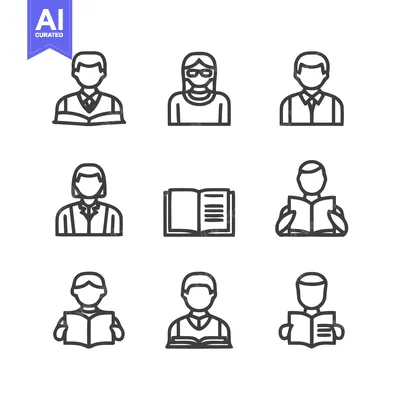 Aset premium populer: People reading books, studying, learning, education, knowledge, and in