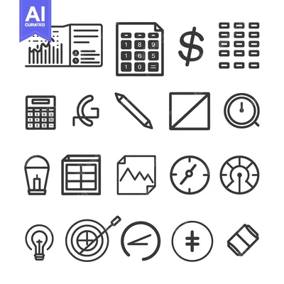 Collection of Business and Finance Related Line Icons