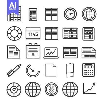 Premium design asset: Collection of Business-Related Line Icons