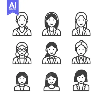 Premium design asset: Diverse Businesswomen Portraits - A Collection of Professional Female